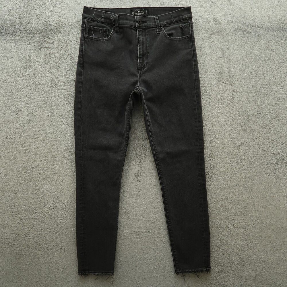 Lucky Brand Jeans Women's 10/30 High-Rise Bridgette Skinny 26" Inseam Distressed